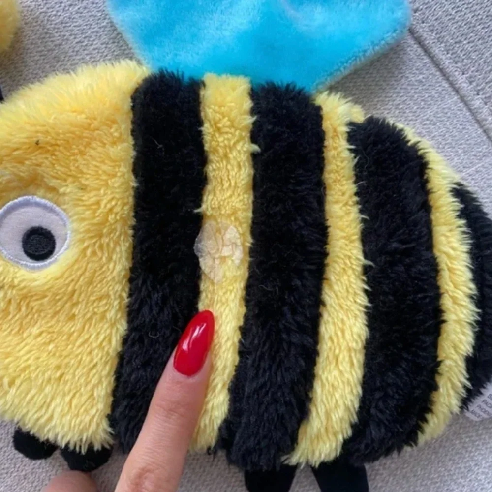 Plush Bee Crinkle Dog Toy